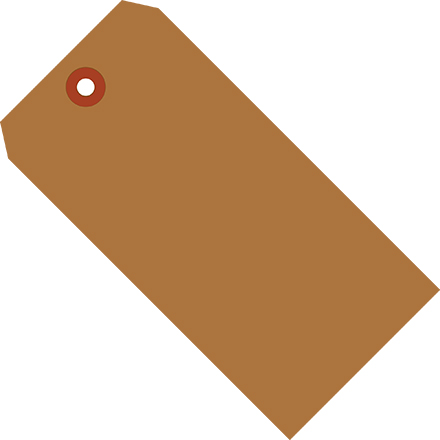 6 <span class='fraction'>1/4</span> x 3 <span class='fraction'>1/8</span> 10 Pt. 100% Recycled Kraft Shipping Tag
