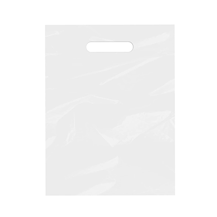 9 x 12" - 2 Mil Clear Merchandise Bags with die-cut handles