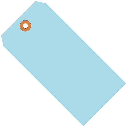 5 <span class='fraction'>3/4</span> x 2 <span class='fraction'>7/8</span>" Light Blue 13 Pt. Shipping Tags